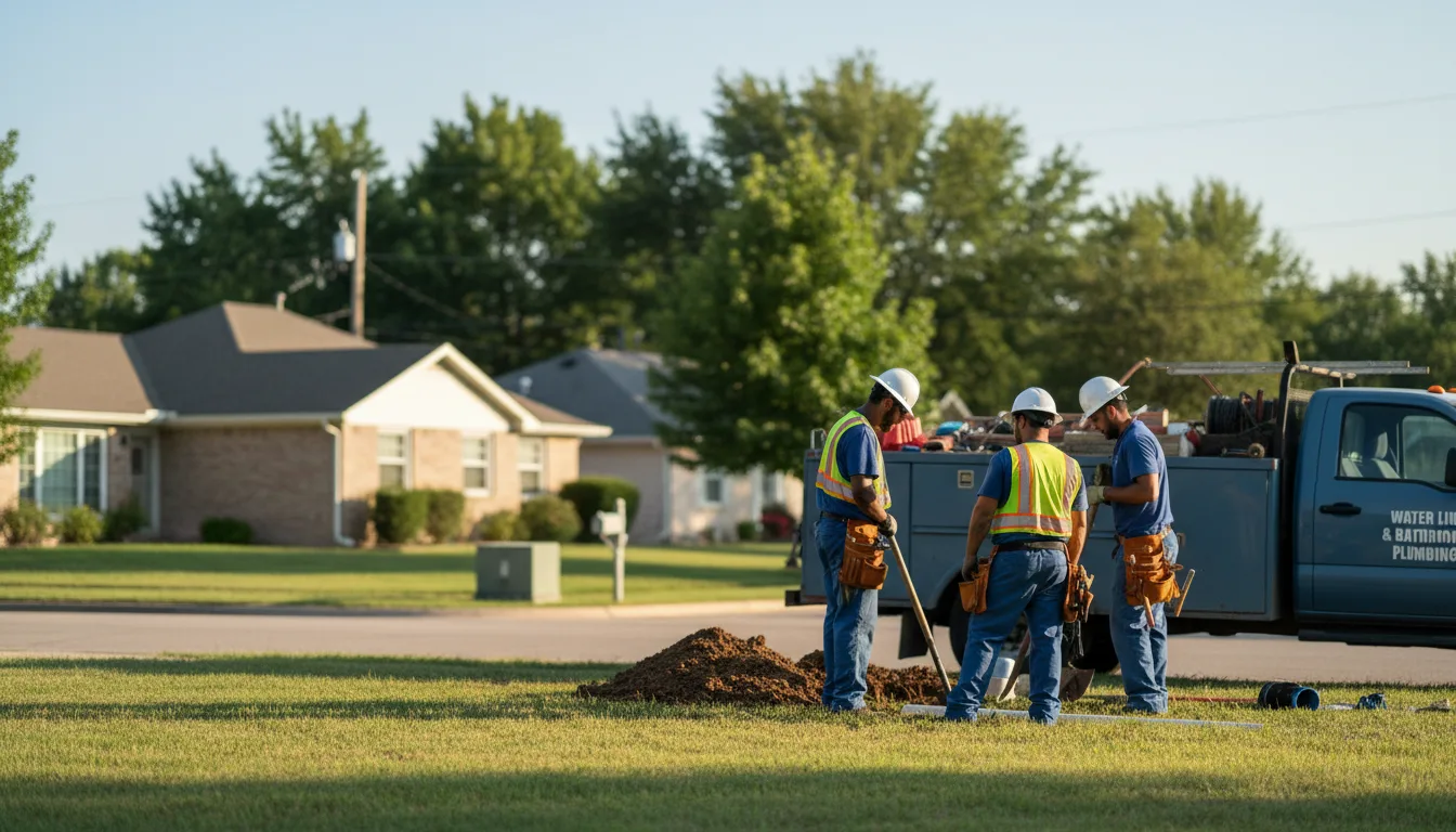Residential water line and bathroom plumbing service in Danville, IN